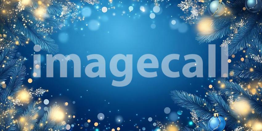 Stunning Blue Winter Background Festive Sparkle and Glimmering L