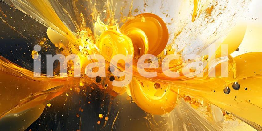 Vibrant Orange Splash Abstract Background Texture
