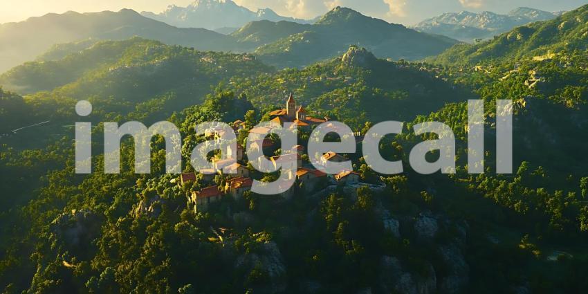Lush Green Hills Aerial View of Rolling Landscape