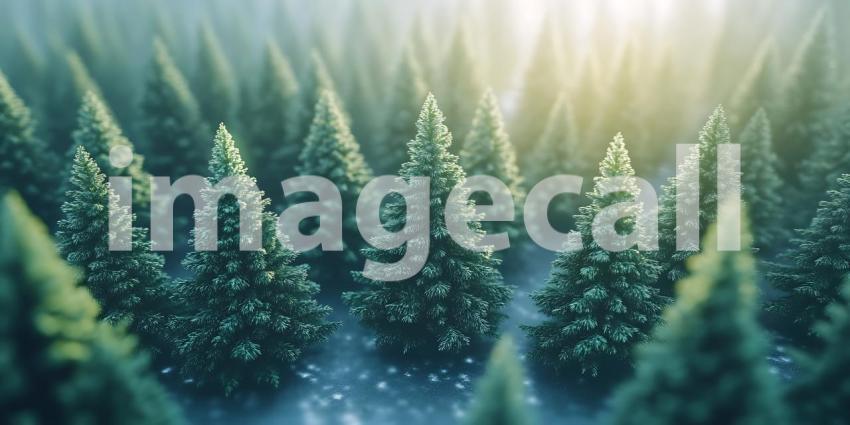 Enchanted Evergreen Forest A Breathtaking Aerial View