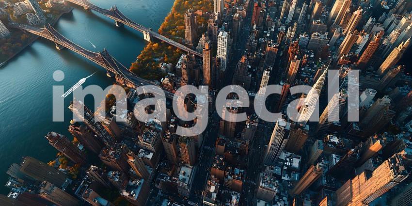 Aerial View of Cityscape Urban Density and Infrastructure