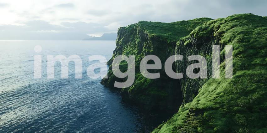 Lush Green Cliffside Ocean View Dramatic Coastal Landscape