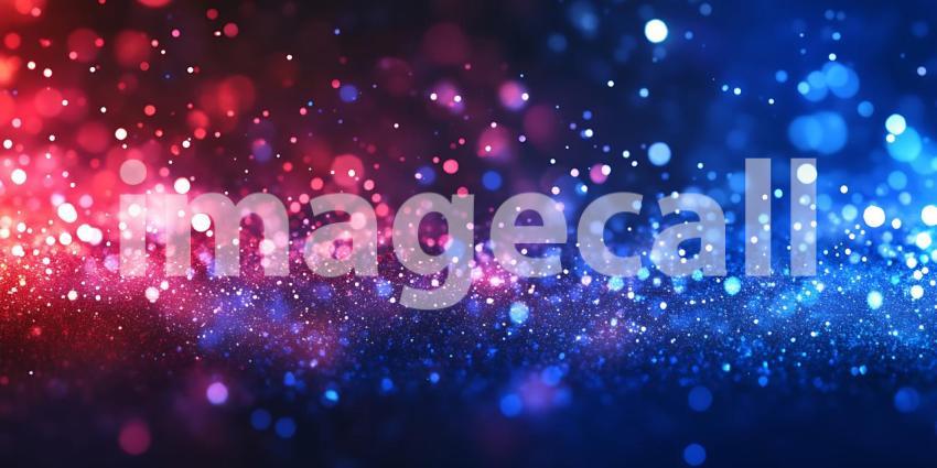 Red Blue Sparkle Background Festive Bokeh Texture