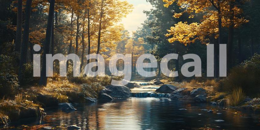 Autumnal Forest Stream A Breathtaking Nature Scene