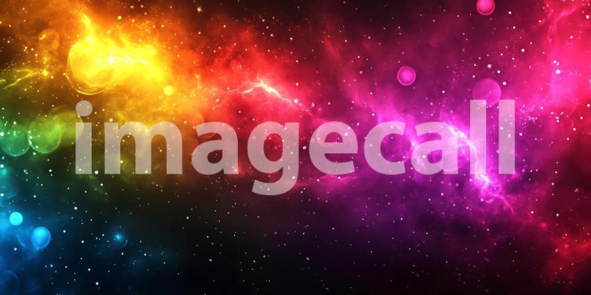 Rainbow Nebula Vibrant Cosmic Background Texture for Design Proj