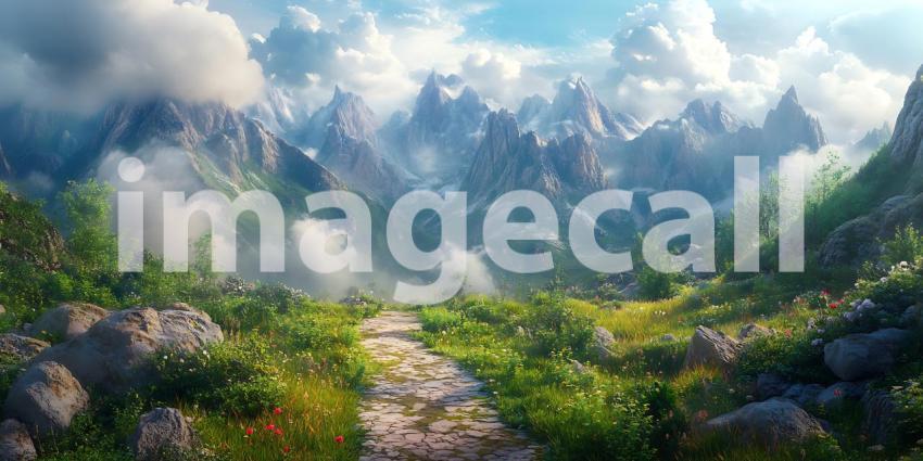 Majestic Mountain Vista Breathtaking Scenic Landscape Photograph