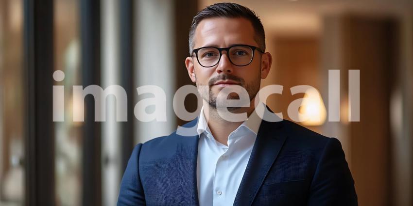 Professional Portrait Confident Man in Business Attire