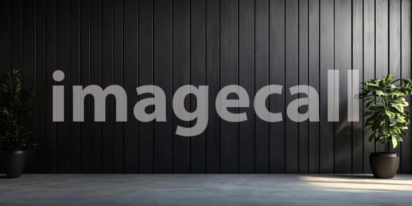 Dark Wood Wall Interior Design Minimalist Room Setting