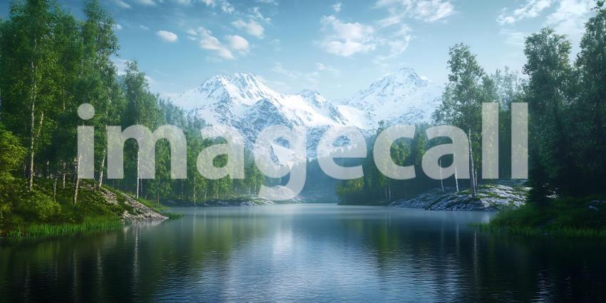 Serene Mountain Lake A Breathtaking Nature Scene