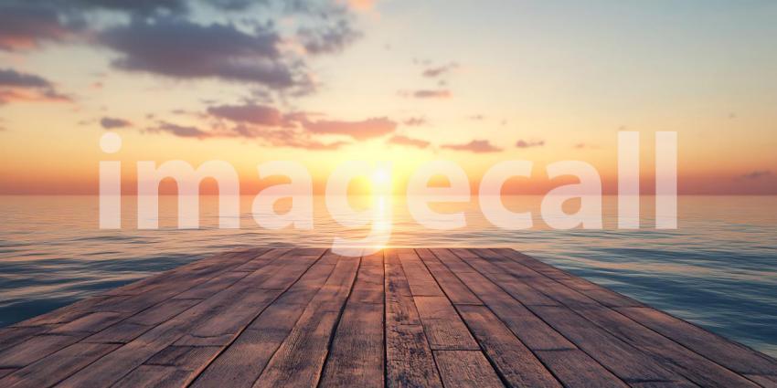 Sunset Ocean Pier Scenic Coastal Landscape Photography