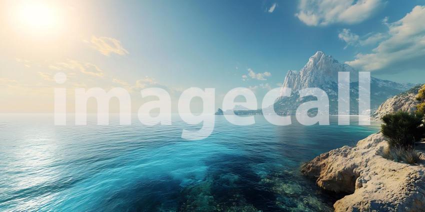 Stunning Ocean Landscape Crystal Clear Water  Majestic Cliffs