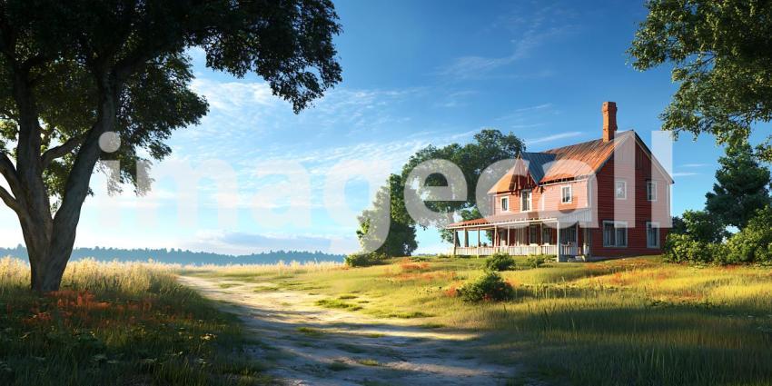 Rustic Charm Picturesque Countryside Home and Scenic Landscape