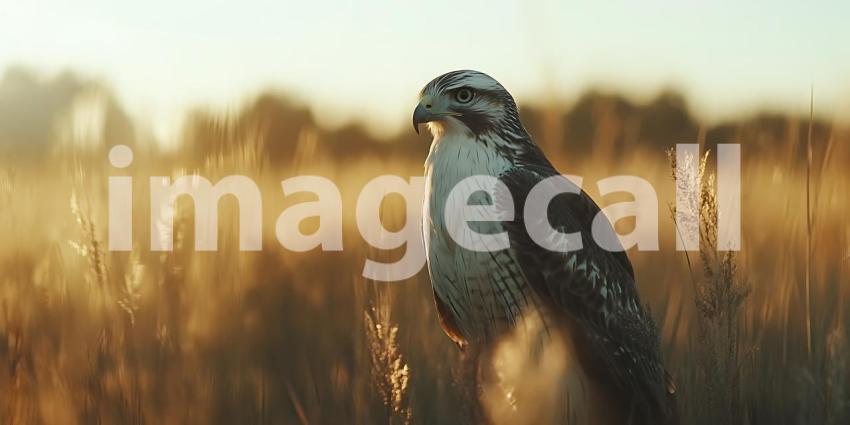Majestic Hawk at Golden Hour
