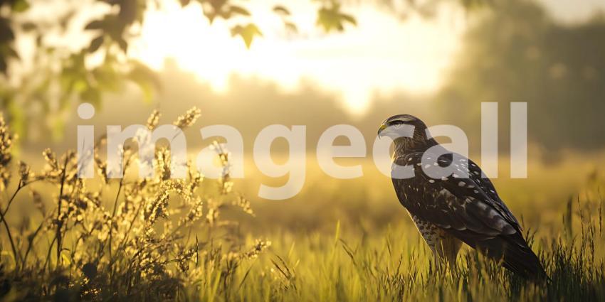Majestic Hawk at Sunrise Nature Photography