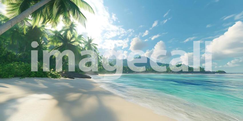 Stunning Tropical Beach Paradise Sun Sand and Azure Waters