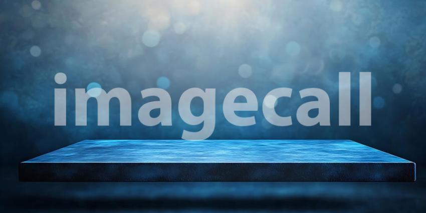 Mystic Blue Platform Dramatic Background for Product Showcase