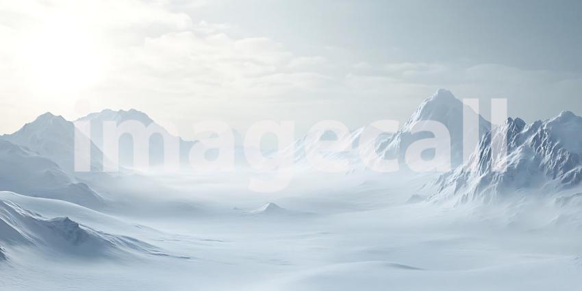 Majestic Winter Wonderland Breathtaking Mountain Panorama