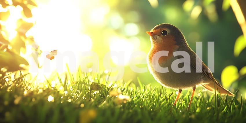 Sunrise Robin A Stunning Bird in Natures Embrace