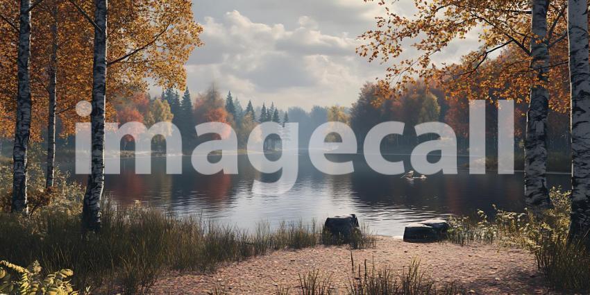 Autumn Lake Landscape Scenic Fall Nature Photography