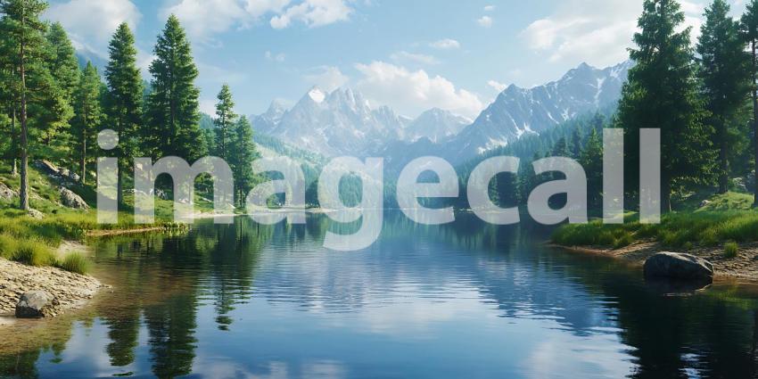 Majestic Mountain Lake Breathtaking Nature Landscape Photography