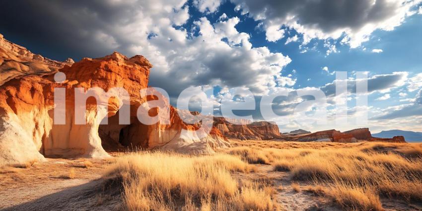 Dramatic Desert Landscape Breathtaking Canyon and Sky
