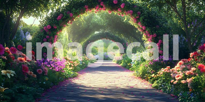 Enchanted Garden Path A Serene Nature Scene