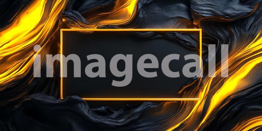 Abstract Lava Background Dark Texture with Glowing Frame