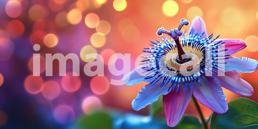Vibrant Passion Flower A Stunning Macro Photograph