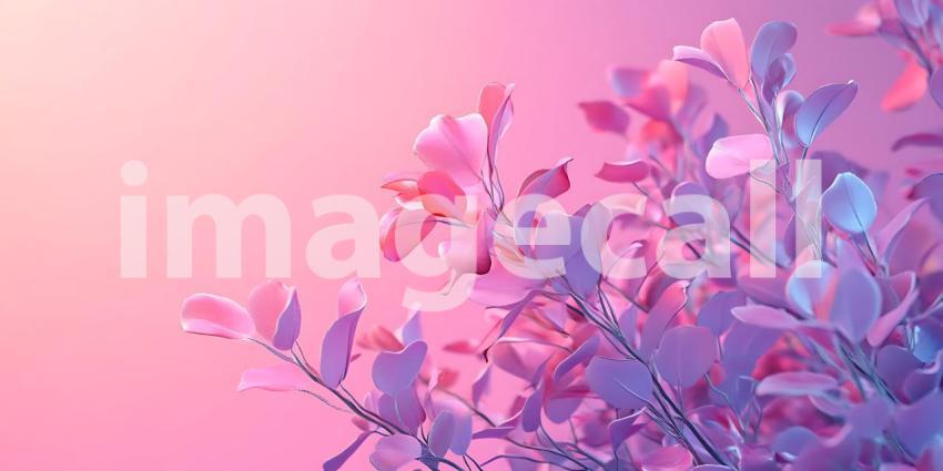 Pastel Blossom Dreamy Pink and Purple Floral Background
