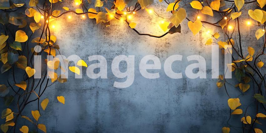 Enchanted Autumn Glowing Leaves  Mystical Mist