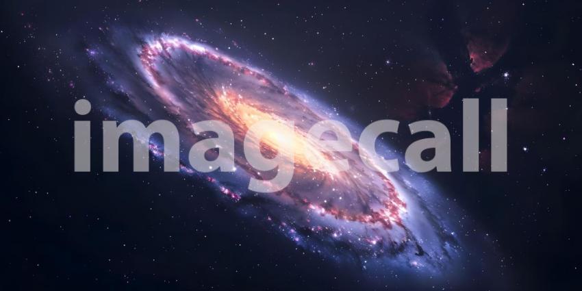 Beautiful galaxy and nebula in the sky background
