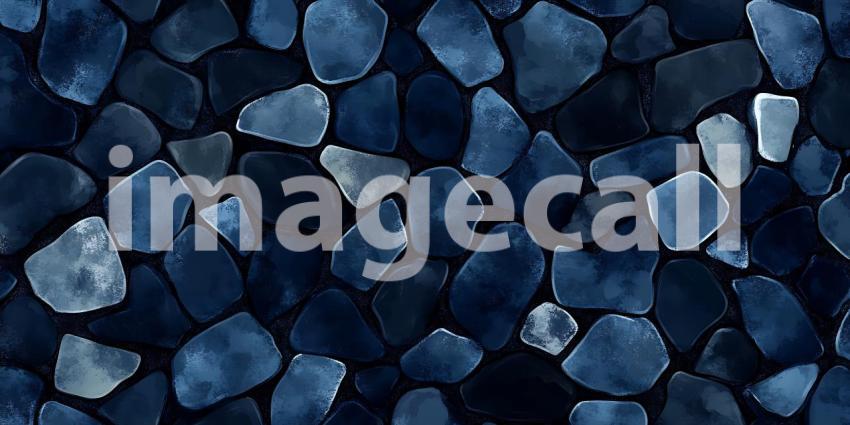Midnight Blue Pebbles Seamless Texture for Design Projects