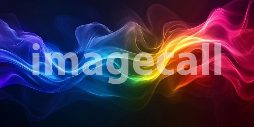 Vibrant Rainbow Nebula Abstract Art Background