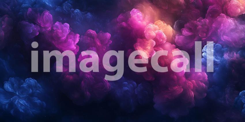 Cosmic Nebula Vibrant Purple and Blue Hues