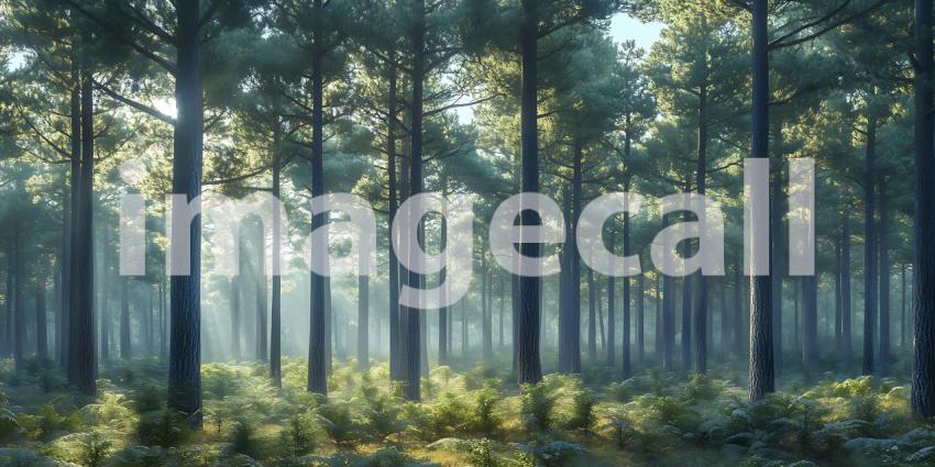 Serene Pine Forest A Tranquil Nature Scene