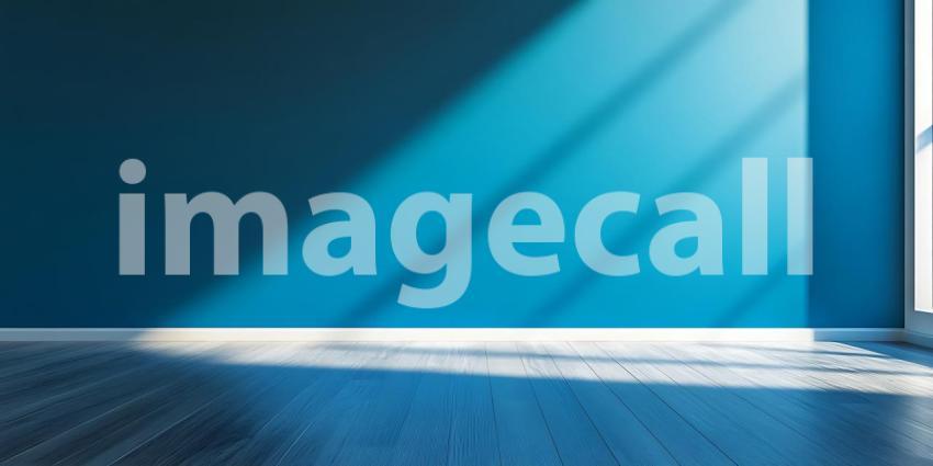 Teal Wall with Sunlight Stunning Room Interior