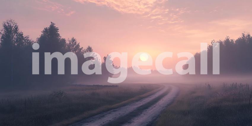 Misty Sunrise Serene Landscape Photography