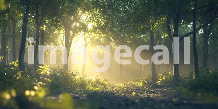 Magical Sunrise Forest Enchanting Nature Photography