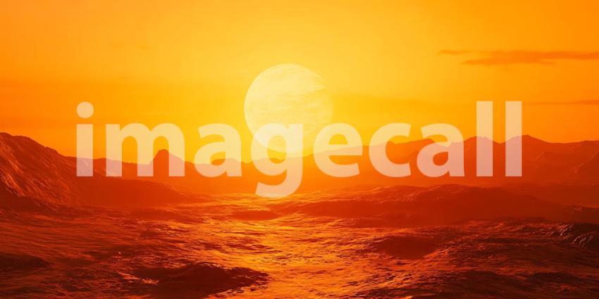 Vibrant Sunset Landscape Golden Hour Panorama