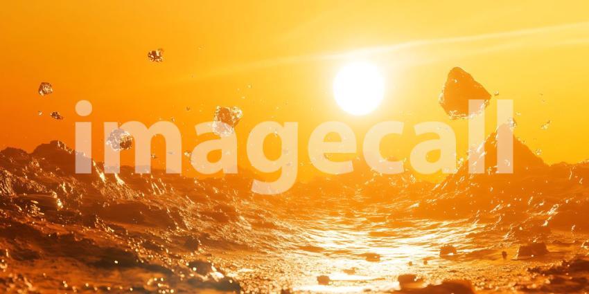 Golden Hour Cityscape Rain  Sunset