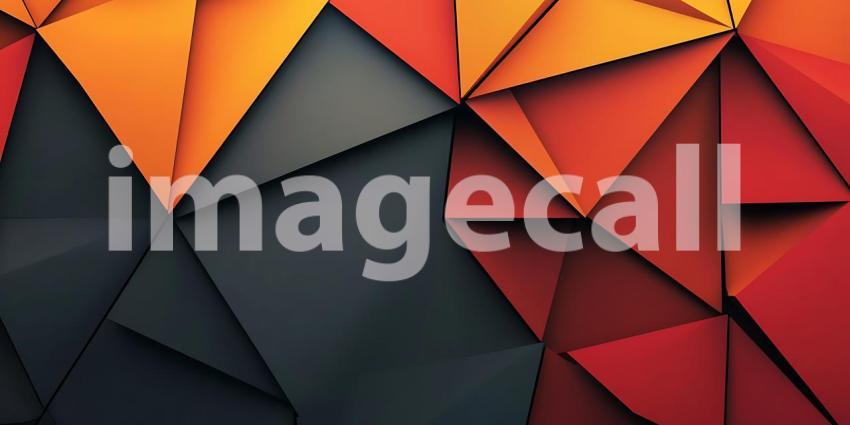 Abstract Geometric Background Red Orange and Black Polygonal Tex