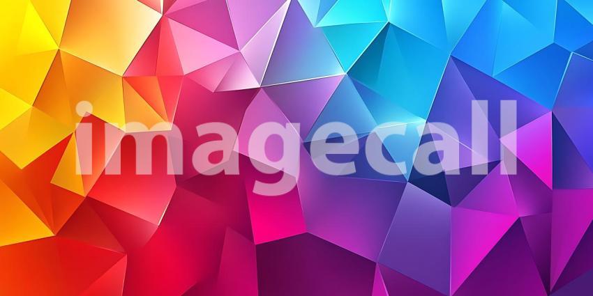 Vibrant Rainbow Polygon Background Abstract Geometric Texture