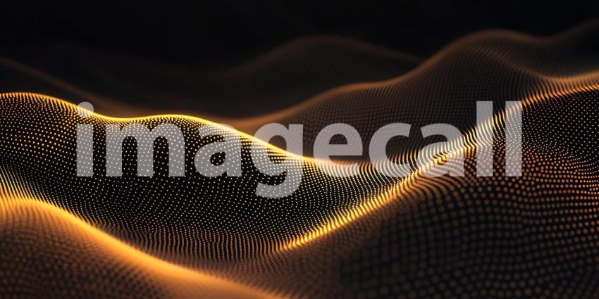 Glowing Black Sand Dunes Dramatic Desert Landscape