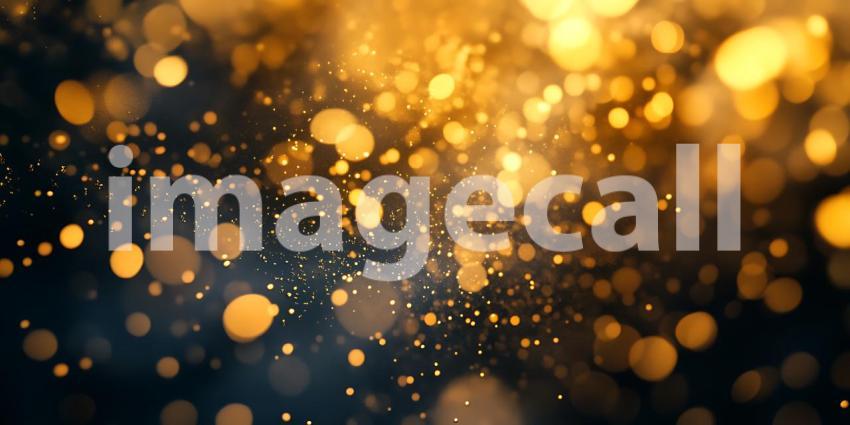 Golden Lights Sparkling Abstract Background