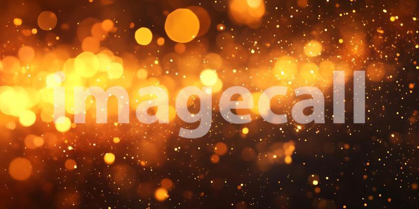 Golden Light Bokeh Background Warm Sparkling Texture