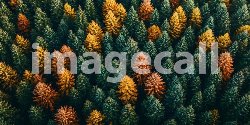 Autumnal Forest Aerial View Stunning Nature Photography