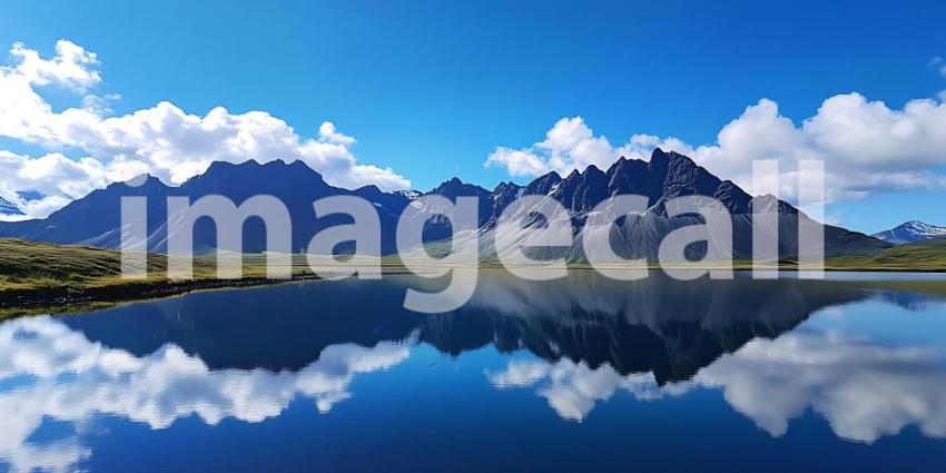 Stunning Mountain Lake Reflection Panoramic Nature Scene