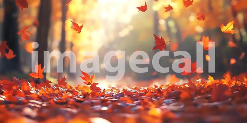 Autumnal Bliss Majestic Fall Forest Scene