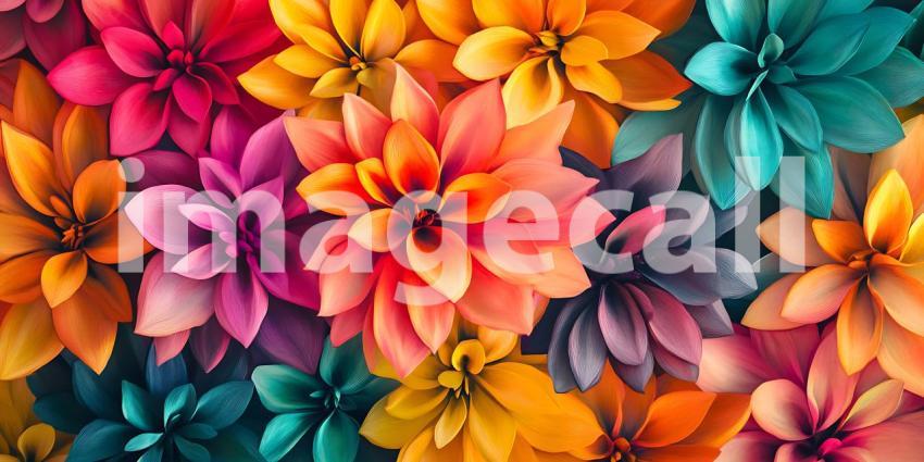 Vibrant Floral Background Colorful Flower Pattern Textures for D