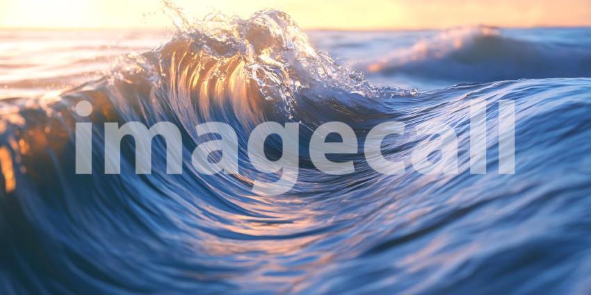 Ocean Wave Stunning Sunrise Seascape